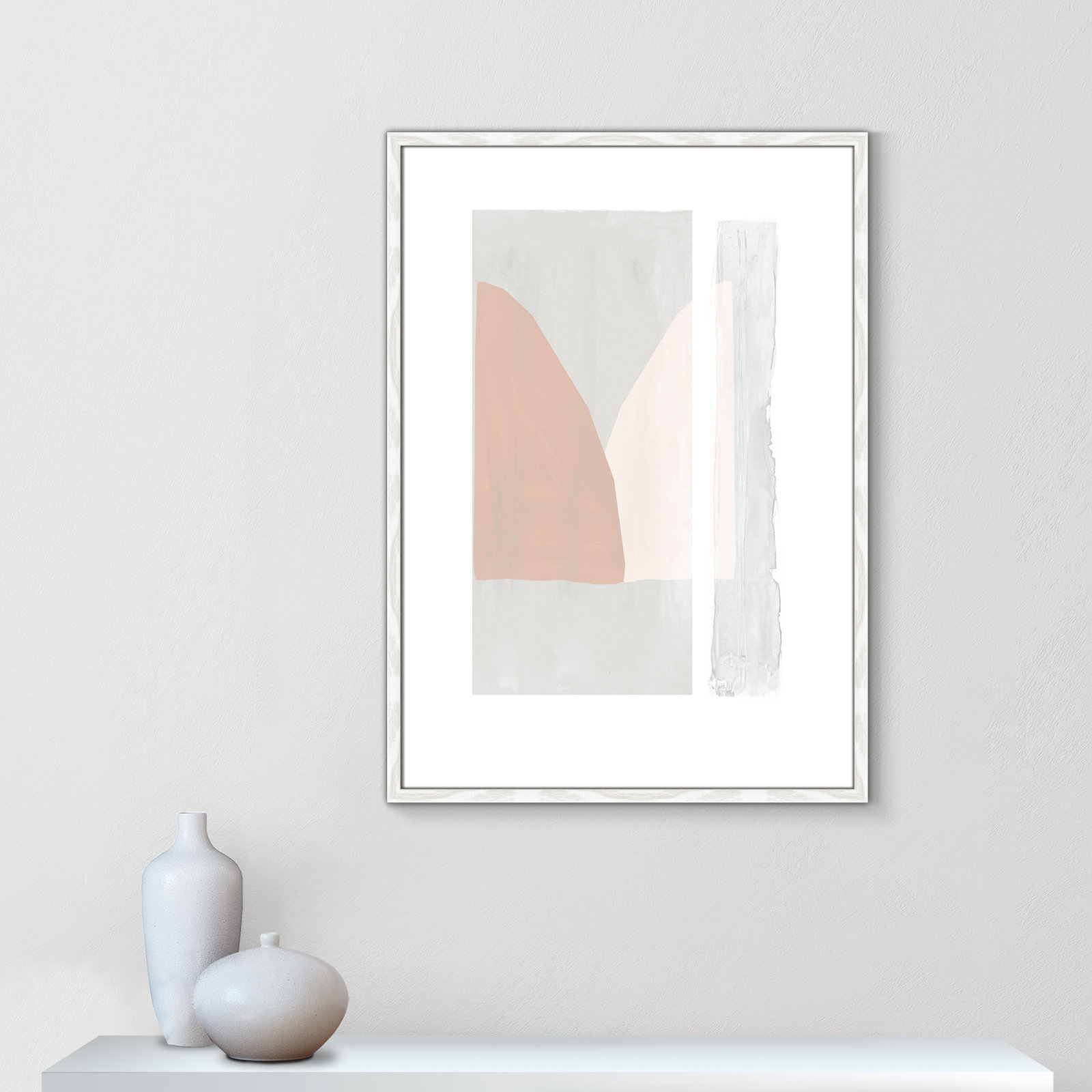 Soft and Light - Painting Print, White Wood Framed Paper, 35.5" H x 25.5" W x 0.75" D