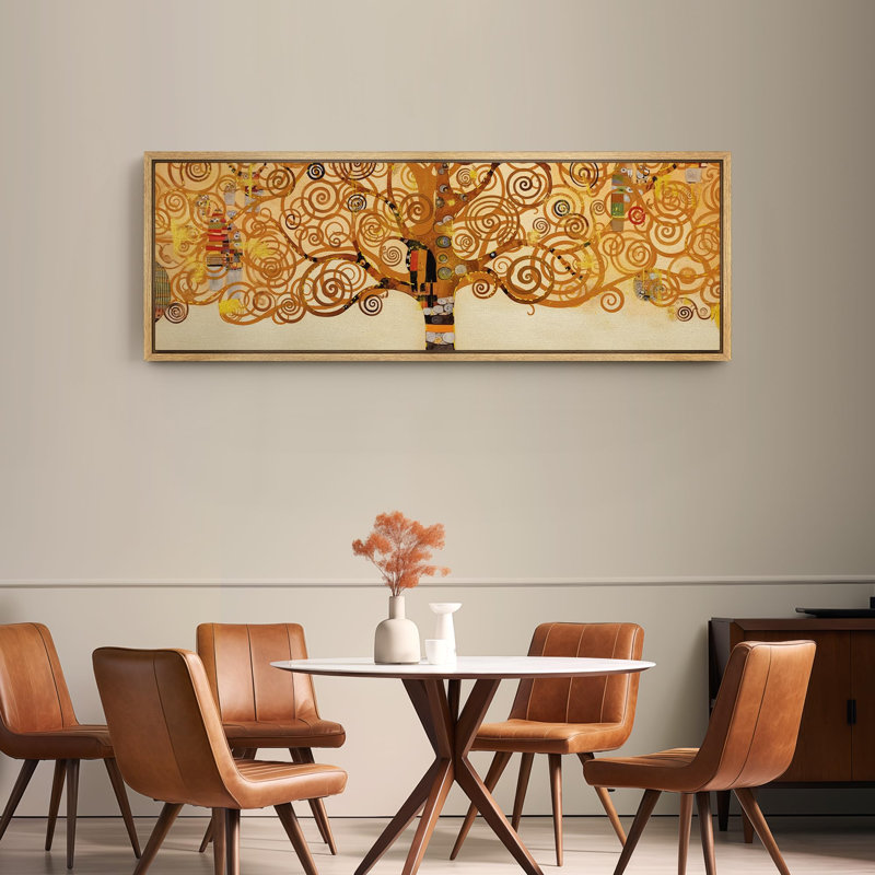 «Whimsical Tree Of Life Vibrant Abstract Spirals and Colors», reproduction sur toile, H 20 po x l 60 po, Naturel