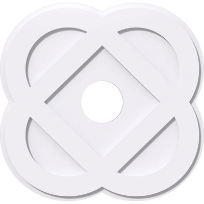 14"OD x 3"ID x 5 1/2"C x 1"P Charlotte Architectural Grade PVC Contemporary Ceiling Medallion