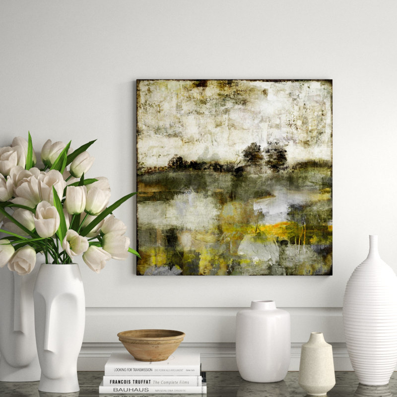 Vapour Landscape Print by Sofia Fox, 40" H x 40" W x 1.5" D, Knife Gel