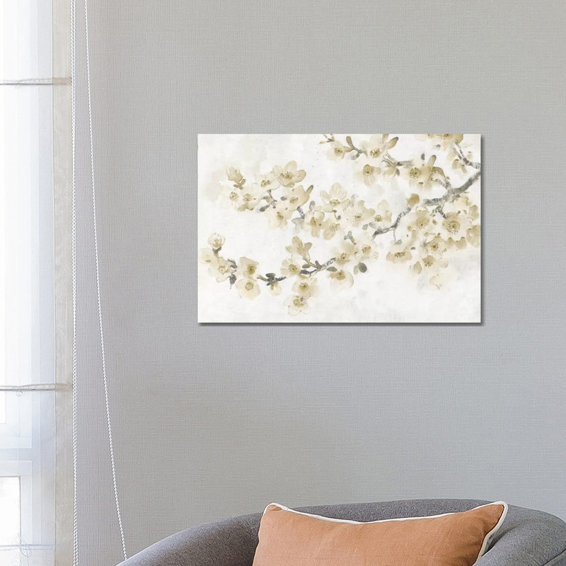 Neutral Cherry Blossom Composition I by Tim OToole - Wrapped Canvas Print, 66.04 cm H x 45.72 cm W x 3.175 cm D