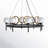 Ryian 8 - Light Wagon Wheel Chandelier