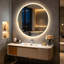 Round Lighted Wall Mounted Bathroom Mirror-1381040258