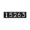 Floating Stand-Off 5-Number Horizontal Sign, Black /W/ White Modern Font Numbers