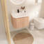 Ensemble de meuble-lavabo mural de 24 pouces, conception incurvée avec finition en bois, lavabo en marbre et en céramique, tiroir pour le rangement des cosmétiques suspendus, forme moderne, articles de toilette à fermeture en douceur naturelle-1613012736