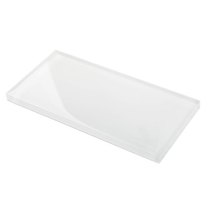  Carreau de métro blanc en verre, mur pour dosseret de douche de cuisine pour salle de bain, 3 x 6 pouces, 4 pieds carrés