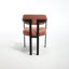 Ensemble de 2 chaises de salle à manger modernes rembourrées avec pieds en métal noir Boucle-577211854