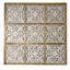 Décoration murale en bois sculpté 9 panneaux Marrakech, art mural en bois de manguier blanc délavé