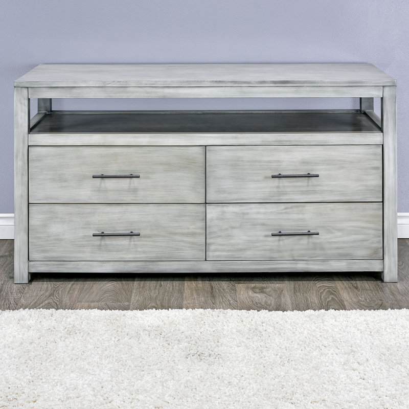 Goodlett 50'' Solid Wood Top Console Table