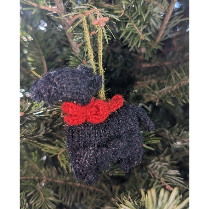 Ornement de Noël tricoté à la main Scottish Terrier (Scottie)
