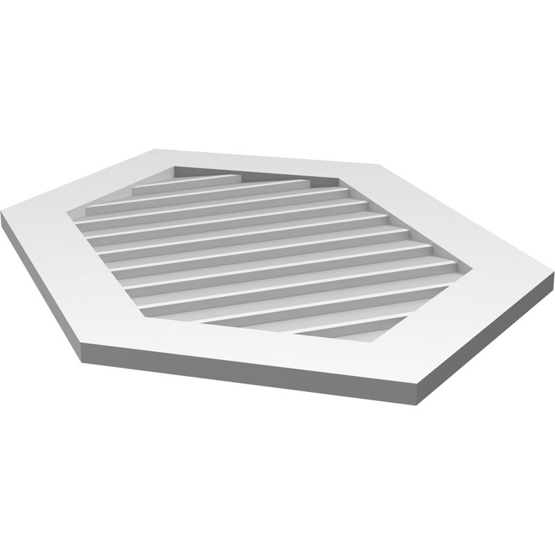Ventilé vertical à pignon vertical en uréthane 9/12, H 38 po x l 24 po x P 1 po