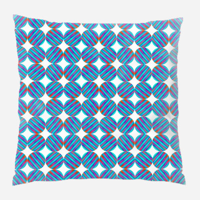 Geometric Microsuede Reversible Throw Pillow