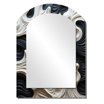 Miroir décoratif noir et blanc, noir et blanc