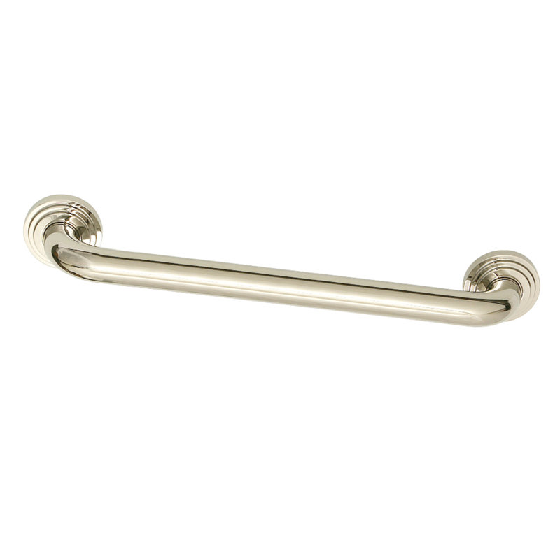 Kingston Brass Milano 1-1/4 Inch O.D Grab Bar, 18.81" W, Polished Nickel