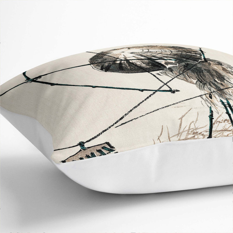Square Throw Cushion, 40cm H x 40cm W x 15cm D, White