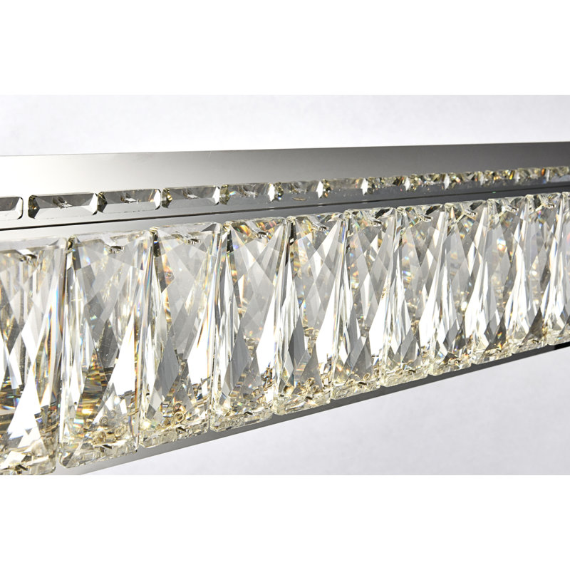 Éclairage pour meuble-lavabo à DEL à intensité variable Steveson, H 4,5 po x l 35,4 po x P 2,2 po, Chrome
