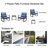 3 Pieces Patio Bistro Set Outdoor Rocking Chair W Blue Cushion For Yard Garden Poolside