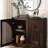 Mid Century Modern Fluted Sideboard Cabinet, Buffet Cabinet with Storage, Narrow Side Cabinet Accent Cabinet-555247154