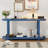 Uniquely designed entryway table with streamlined tabletop design-1002602702