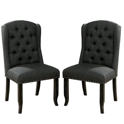 Gurvis 20'' H Tufted Fabric Upholstered Side Chair