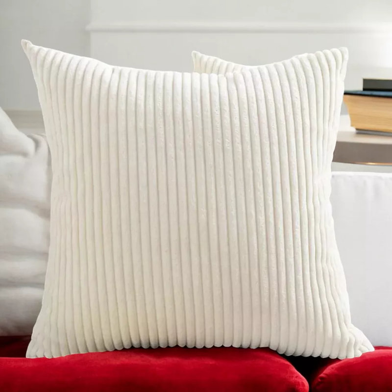 Antimo Indoor / Outdoor Cream Square Throw Cushion Cover Pack Of 4