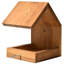 Olvera Wood Hanging Tray Bird Feeder
