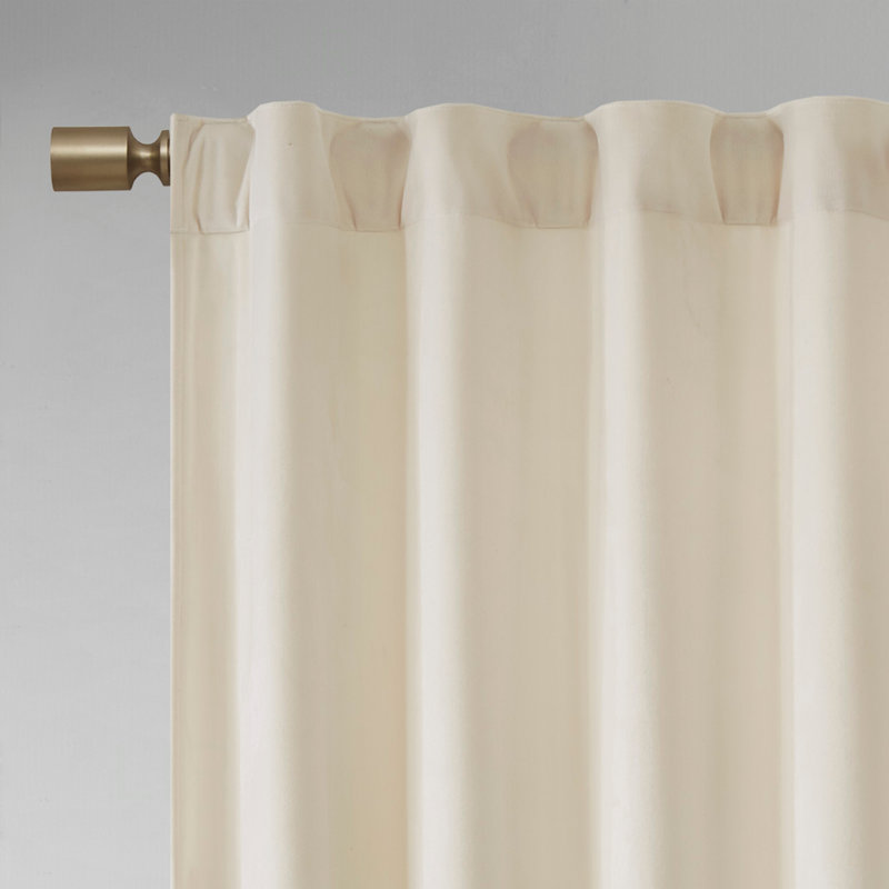 Luxurious Room Darkening Metallic Printed Poly Velvet Rod Pocket/Back Tab Window Panels, 37X84 Inches, 37.02" W x 84.03" L