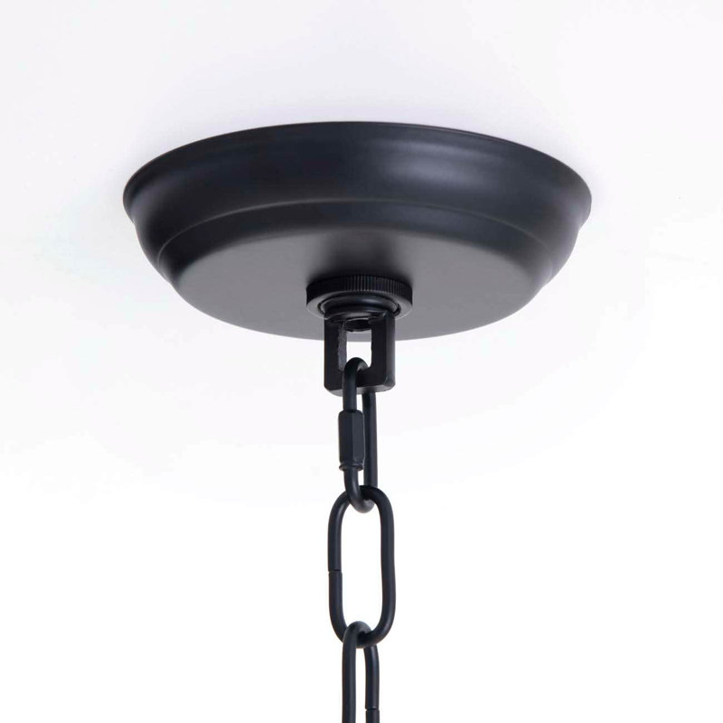 Lustre lanterne à 5 lumières Condurso, Noir mat