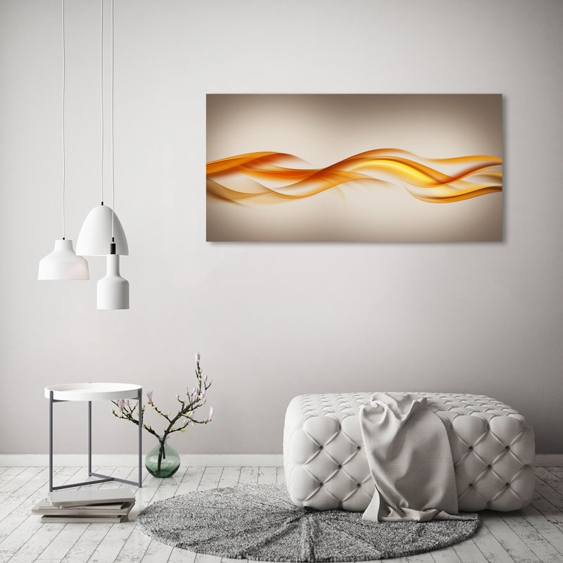 Waves Abstraction - Wrapped Canvas Print, 60cm H x 120cm W