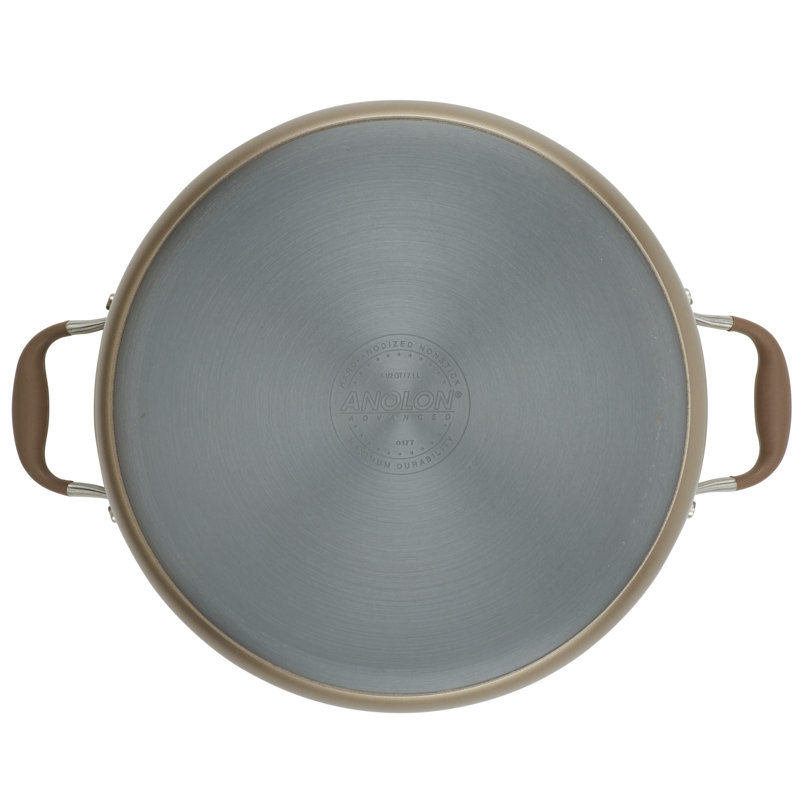 Bronze Hard-Anodized Aluminum 7.5-Quart Nonstick Stockpot with Lid