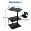 Table de bout pivotante en forme de C avec rangement, hauteur réglable pour canapé | Table de bout pivotante en forme de C avec rangement Garvee, réglable en hauteur pour canapé-2016275131