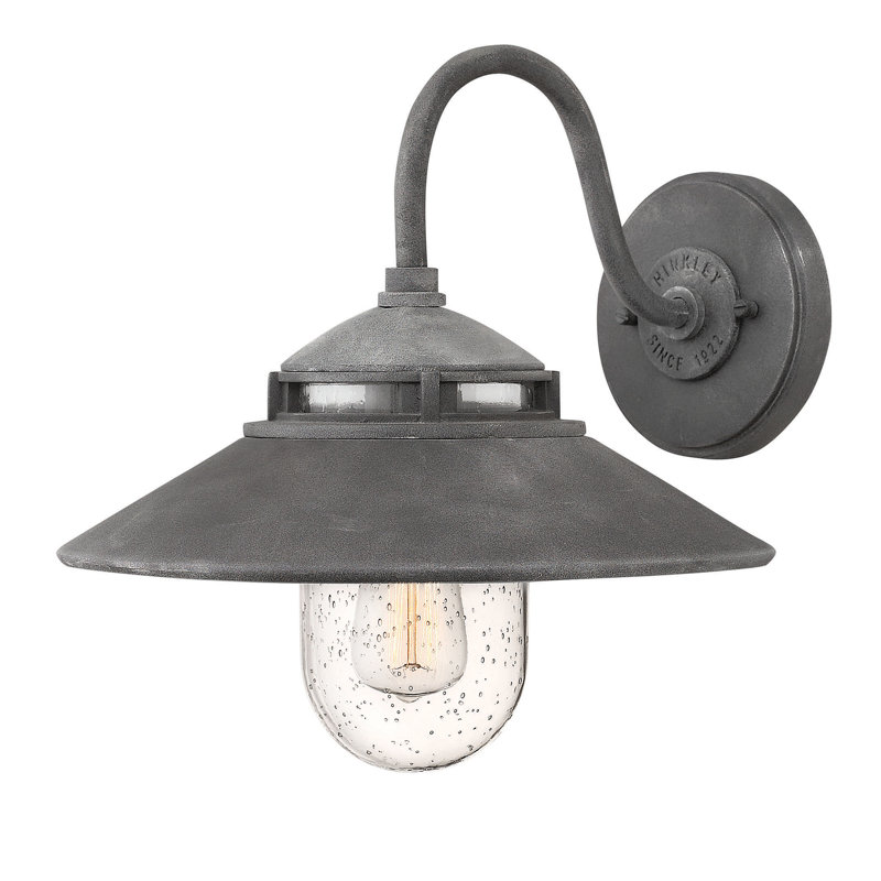Atwell 1-Light Outdoor Barn Light, Aged Zinc