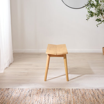Aoibheann Solid Wood Bench - Traditional Rustic Farmhouse Kitchen Style