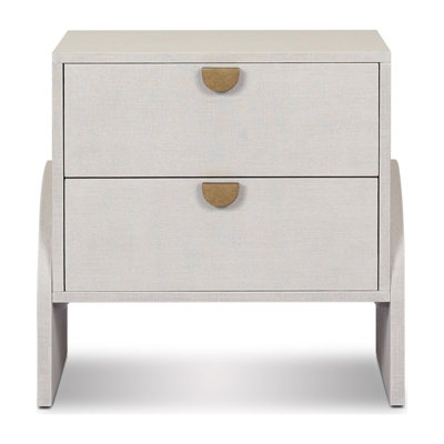 Cressida Nightstand-Ivory Painted Linen