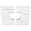 Médaillon de plafond contemporain en PVC de qualité architecturale Kailey-36077418