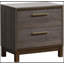 Table de chevet contemporaine 1 pièce deux tons gris antique mobilier de chambre