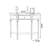 Champagne Silver Solid Wood Half-circle Console Table-907635747