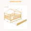 Twin Size Wooden House Bed With Twin Size Trundle-1228495738