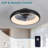 Modern Smart Ceiling Fans with Lights Dimmable App Remote Control Black