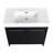 Bathroom Vanity With Resin Sink And Lightly Closing Door - 36 Inch Freestanding Black Chestnut 36" Gentle Cabinet Unit-852096831