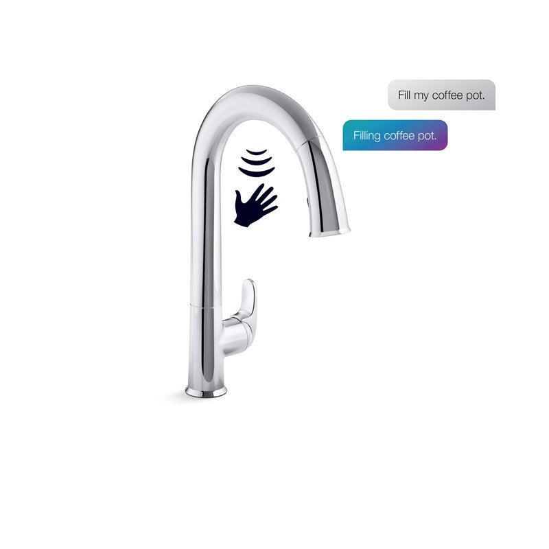 Sensate Kitchen Faucet with Konnect, Polished Chrome