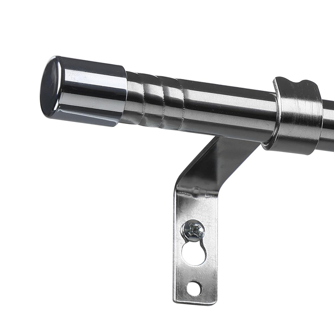 76cm Straight Tension Shower Curtain Pole & Hook Set