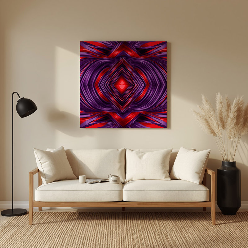 Art mural op mauve 23, H 144 po x l 144 po x P 0,05 po
