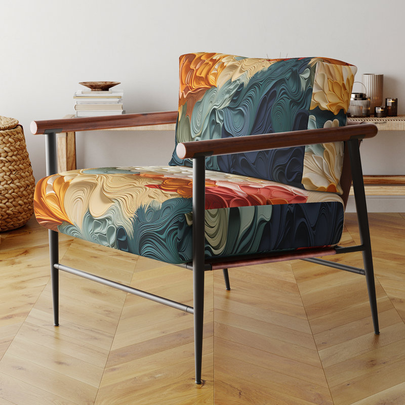 Biomorphisme Formes Organiques VI - Fauteuil moderne recouvert de velours, fauteuil d'appoint artistique biomorphique, Noir