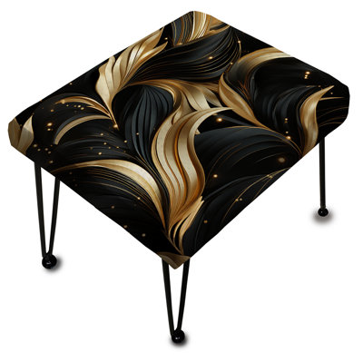 Repose-pieds Midnight Charm Gold and Black III - Marble Rectangle
