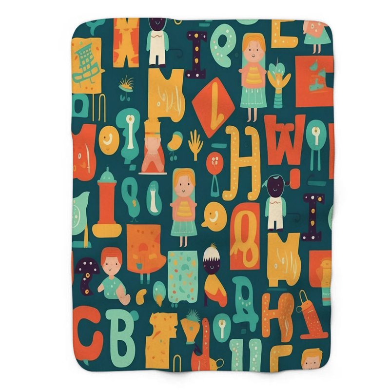 Number Grid - 1 Piece Premium Blanket, Twin