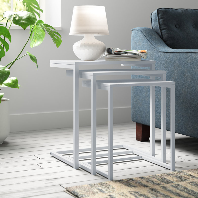Keiu C Table Nesting Tables, White
