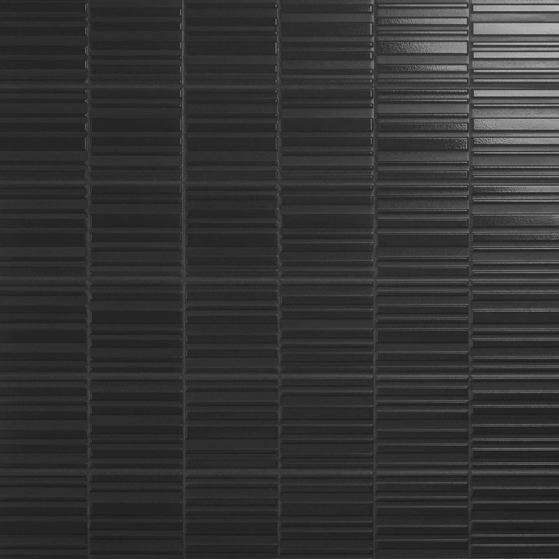 Sydney 8X16 3D Glossy And Matte Mixed Finish Ceramic Tile, Dark Gray