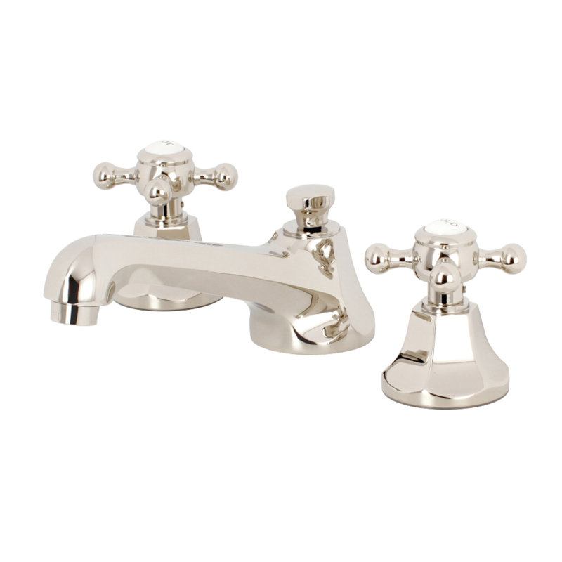 Metropolitan Widespread Bathroom Faucet with Pop-Up Drain, Polished Nickel