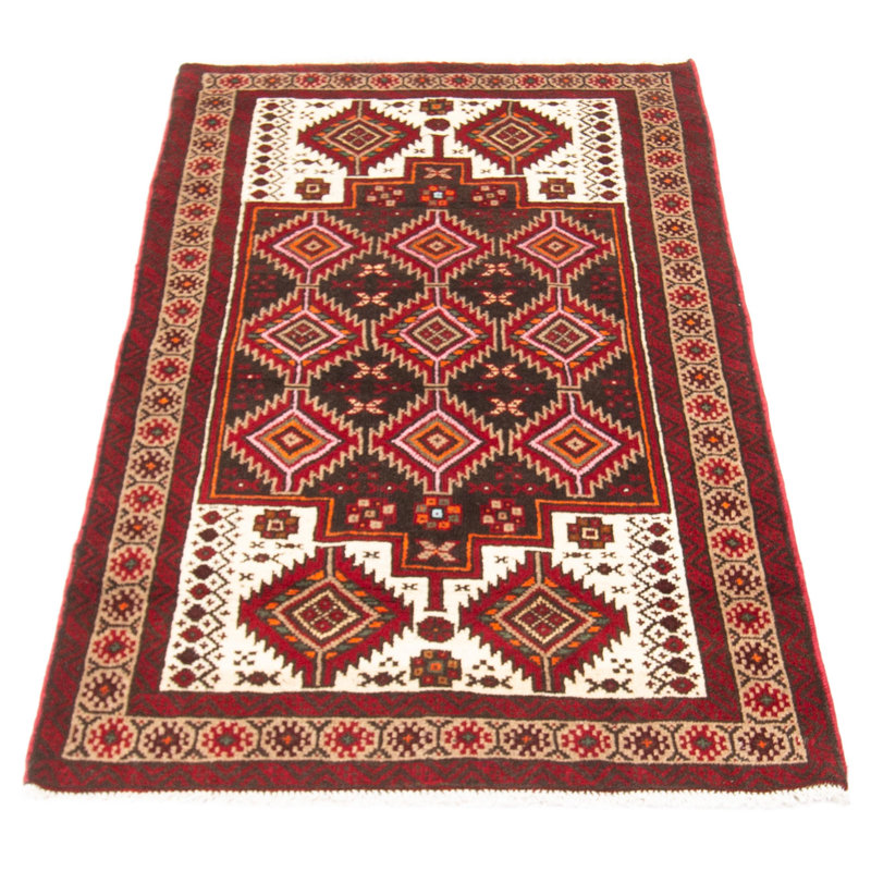 Tapis brun foncé Royal Baluch 3 pi 3 po x 6 pi 2 po